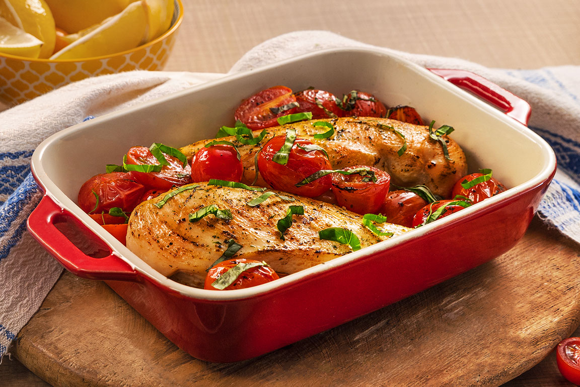 Herb Baked Chicken With Tomatoes