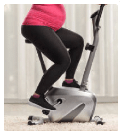 Pedal up a sweat on a stationary bicycle