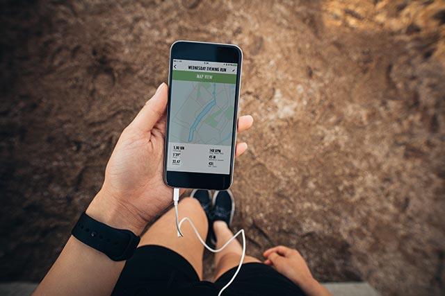 Use your smartphone’s GPS to track your running route.