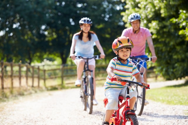 Cycling outdoors is one of the many group exercises