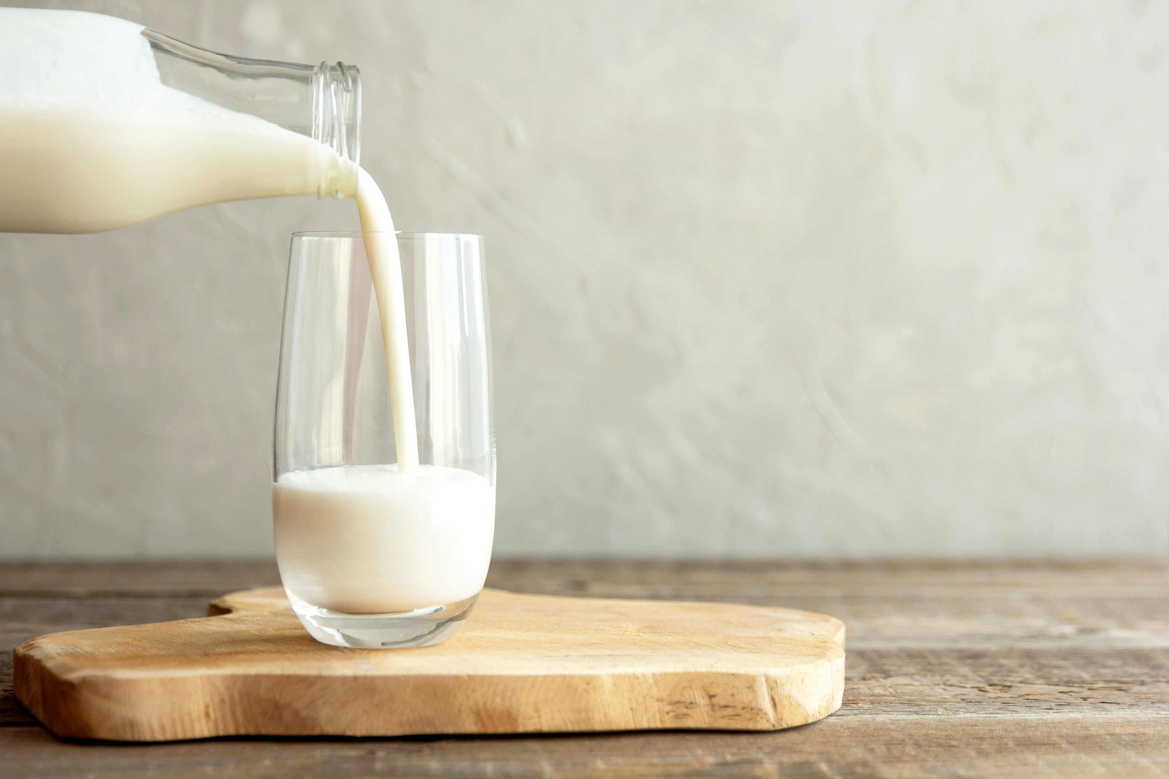 Low-fat milk provides you with the required protein without the added fat