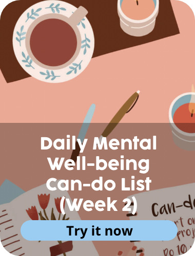 Daily Mental Well-being Can-do List (Week 2)