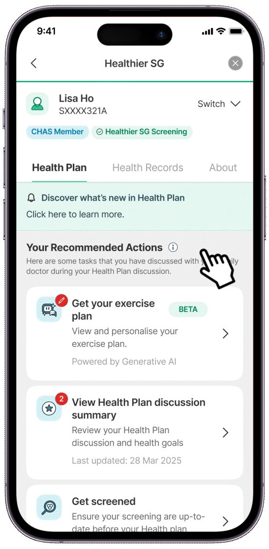 healthplan screen 4