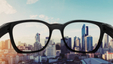 Eye-glasses-looking-to-city-view-colour-blindness