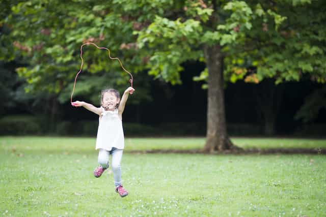 Skipping is an enjoyable activity for kids 