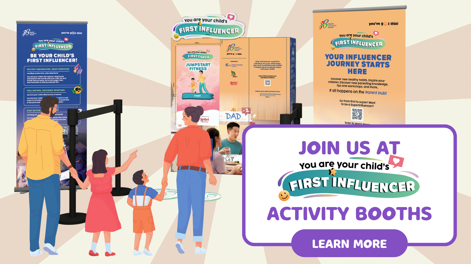 Join us at you are your childs first influencer activity booths