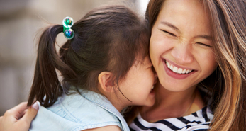 Happy mother and daughter is a sign of resilient family