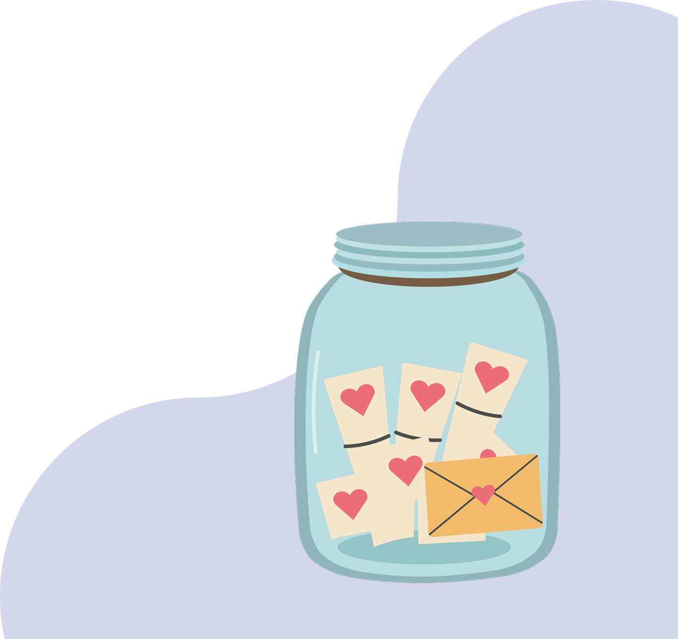 Kindness jar illustration