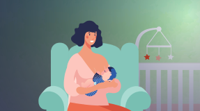 If you breastfeed, place a nursing chair and nursing pillow near the cot so that you can quietly pick up your baby and breastfeed him.