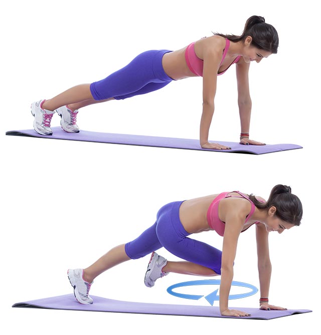 Circle plank is a core muscle exercise for core training