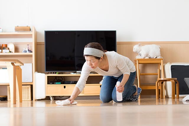 Keeping the floors dry aids in fall prevention