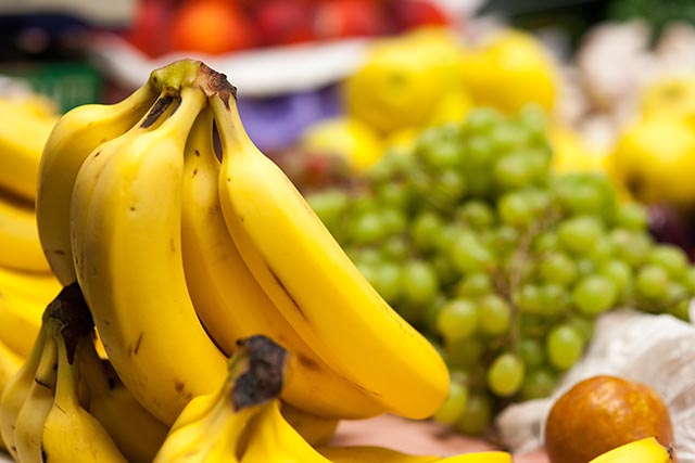 Bananas contain high amounts of potassium.