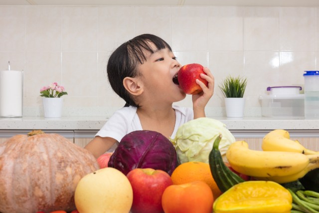 Apples and other tropical fruits are great snacks.