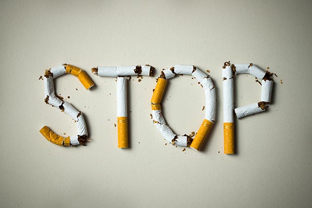 Smoking and cigarette smoke increases risk of lung diseases and other smoking-related diseases.
