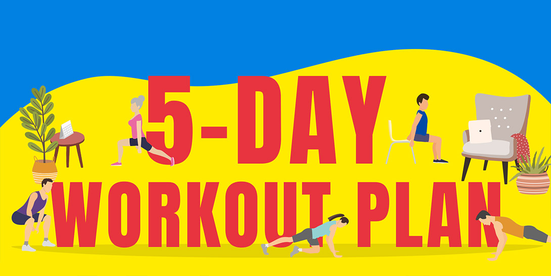 5-Day Workout Plans (Beginner, Intermediate, Advanced)