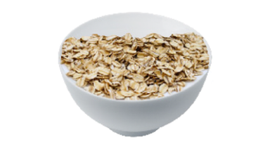 half bowl* of uncooked oatmeal (50g)