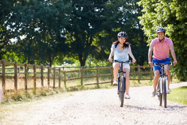 Regular aerobic exercises like cycling has many health benefits.