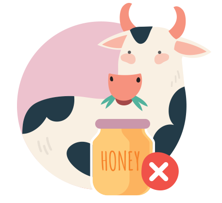 Plain full cream milk and honey should not be given to infants younger than 12 months
