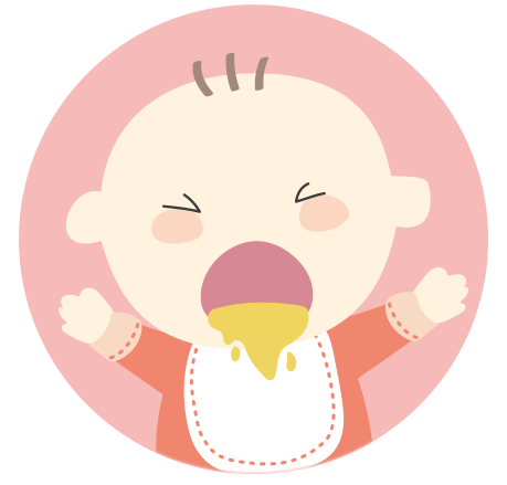 It is normal for food to spill out from the sides of your baby’s mouth initially.