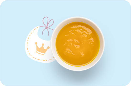 At around 6 months, your baby’s food should be smooth, soft and fine in texture.