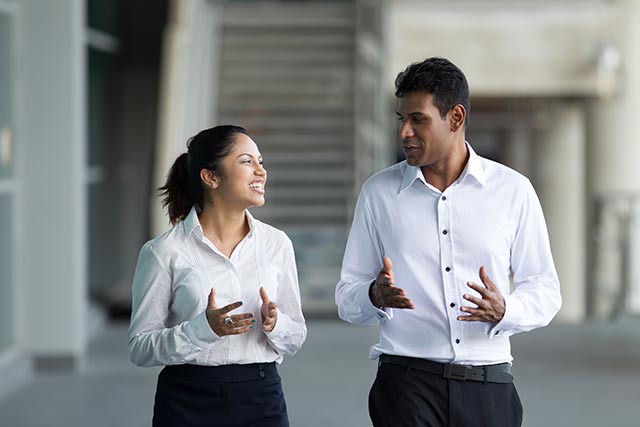 Talking to a co-worker helps you deal with stress and anxiety.