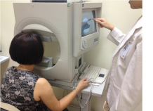 A visual fields assessment is used to determine if a patient has glaucoma.