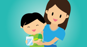Praise your child for choosing water over sweetened drinks.