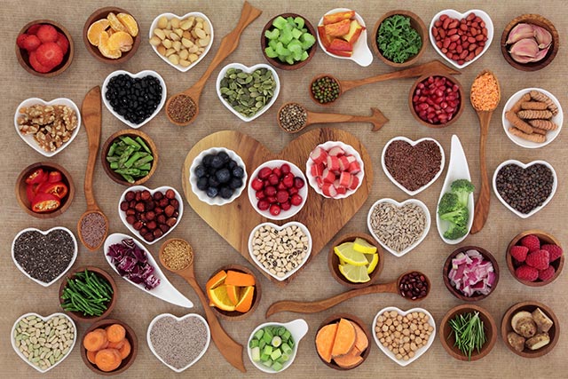 Selection of different types of super food