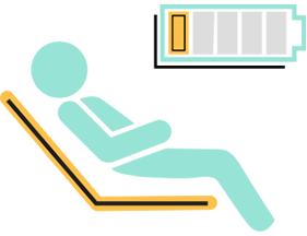 Encouraging short periods of rest to minimise fatigue