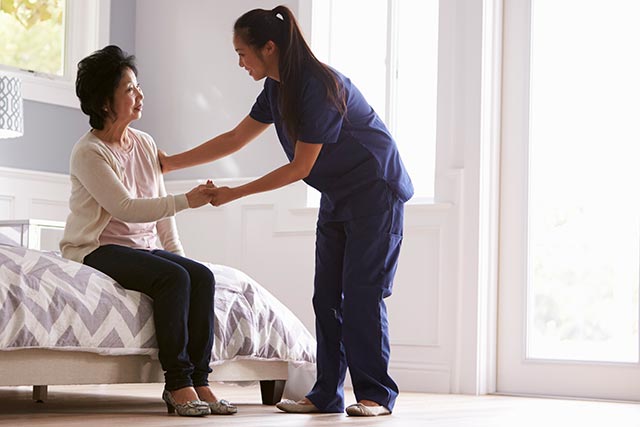 Caregivers should encourage their patients to move around to avoid bedsores.
