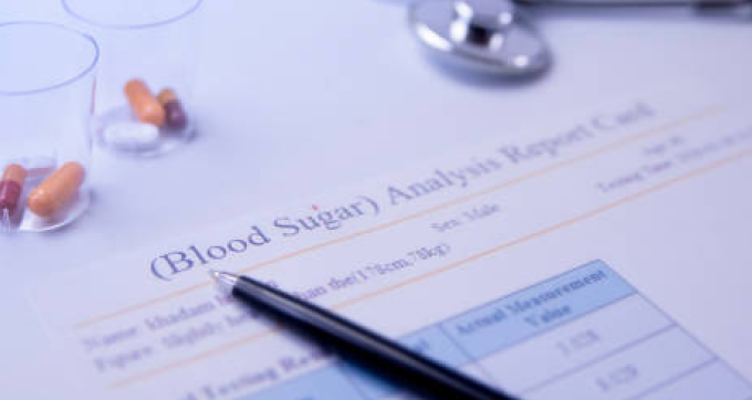 Blood sugar analysis report card.