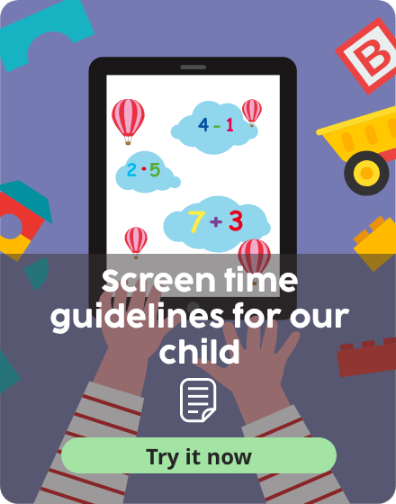 Healthy screen time guidelines for our child