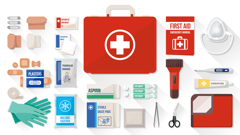 Keep a first aid kit at home to address any falls in the elderly.