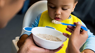 learn recommended number of servings of food from the major food groups a baby needs in a day