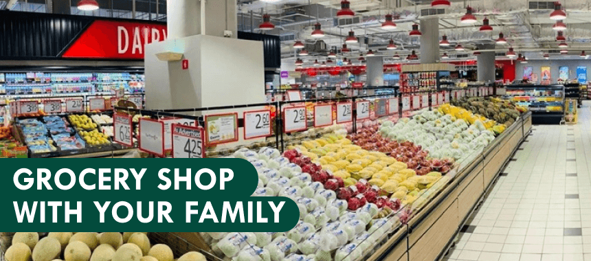 Grocery shop with your family