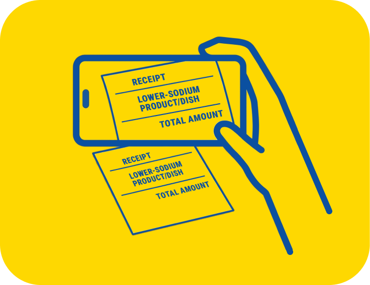 Illustration of a smartphone capturing and displaying a grocery receipt.