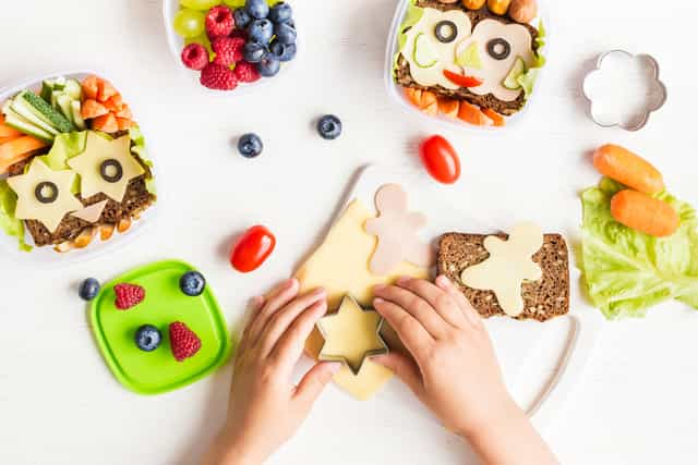 Food for a young child made from moulds