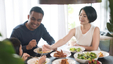 Family having a healthy meal together.