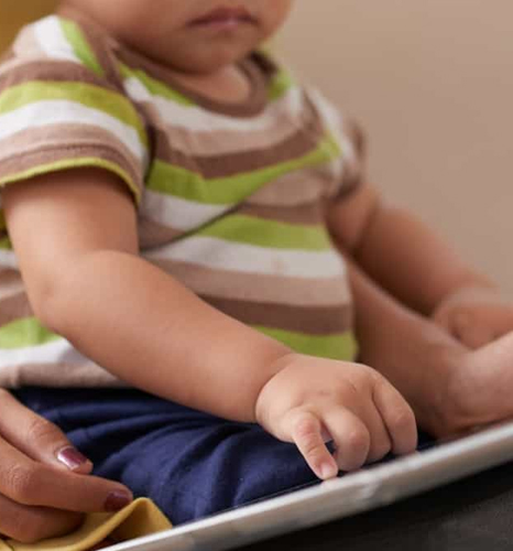 Screen time for children should be at a minimum and should spent more time with you to help with the baby's development